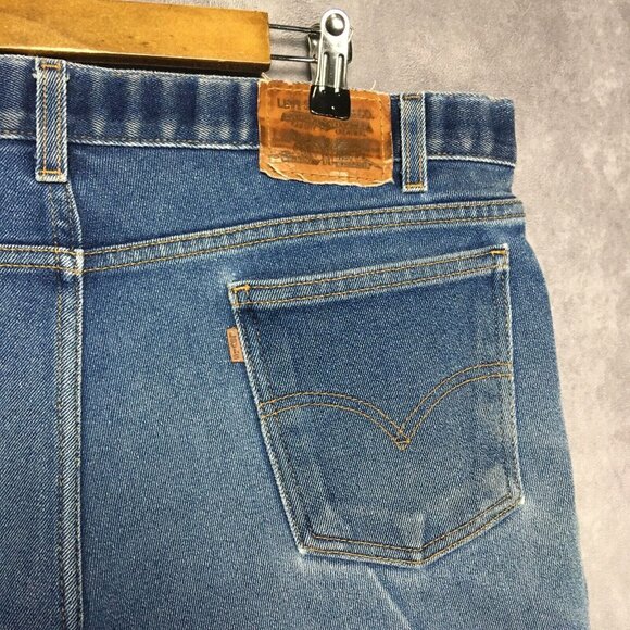 Vintage Levis Mens Straight Fit Blue Jeans size 36 to 38x30 Stretch‎ Denim Pants - Picture 10 of 16